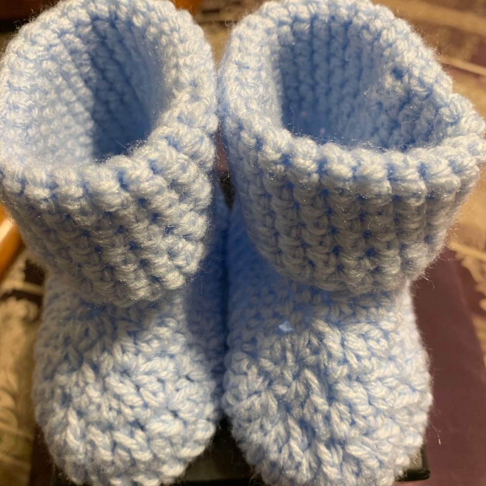 Handmade baby booties